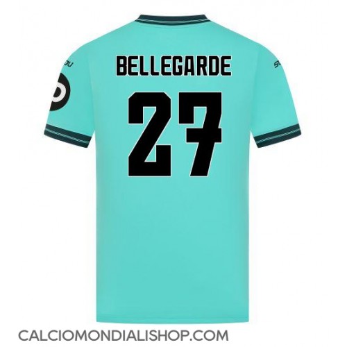 Maglie da calcio Wolves Jean-Ricner Bellegarde #27 Seconda Maglia 2025-26 Manica Corta